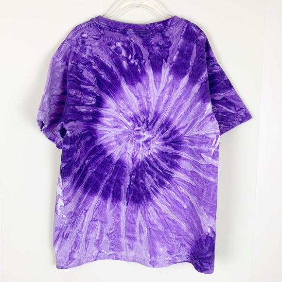 Colortone Kid’s Purple Tie Dye Short Sleeve Tee - Picture 2 of 5